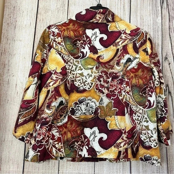 Chico’s Women’s Floral Jacket size XL - Picture 10 of 10